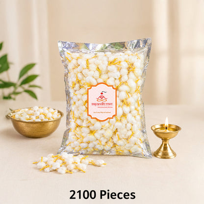 Long Lasting Cotton Wicks - Chandan for Diyas (2100 Pieces)