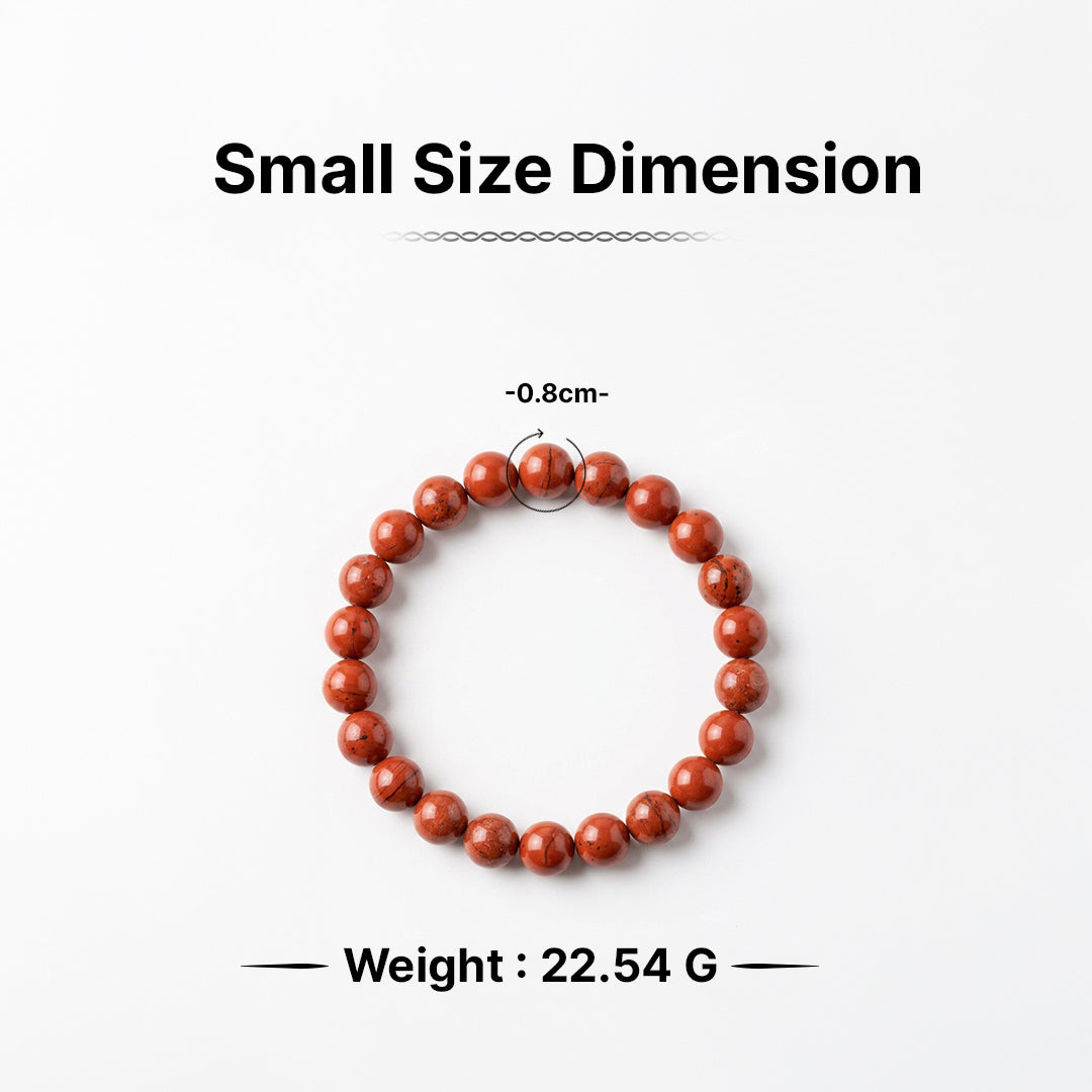 Natural Red Jasper Bracelet for Courage, Grounding & Emotional Balance (Lab Certified)