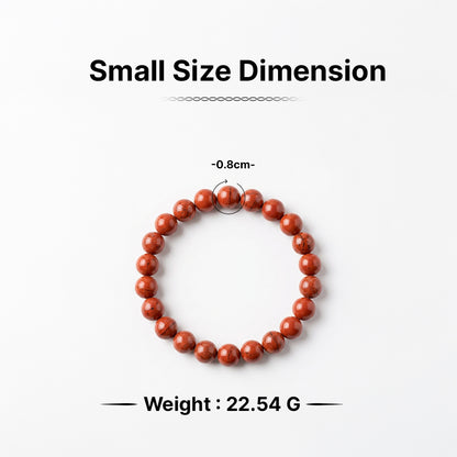 Natural Red Jasper Bracelet for Courage, Grounding & Emotional Balance (Lab Certified)