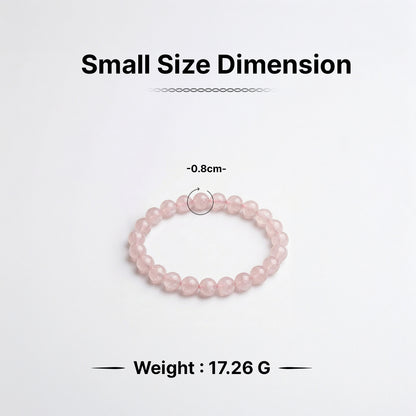 Zodiac Taurus Natural Rose Quartz Bracelet