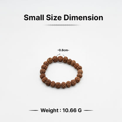 Natural Rudraksh 5 Face Bracelet for Peace, Focus & Good Health (Lab Certified)