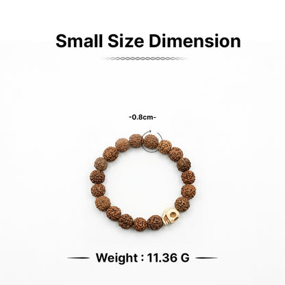 Natural Rudraksha Bracelet (5 Face with Mund) (Lab Certified)