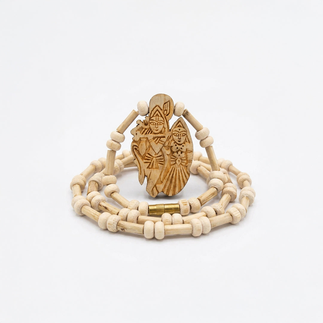 Natural Tulsi String Kanthi Locket Radha Krishna(Lab Certified)