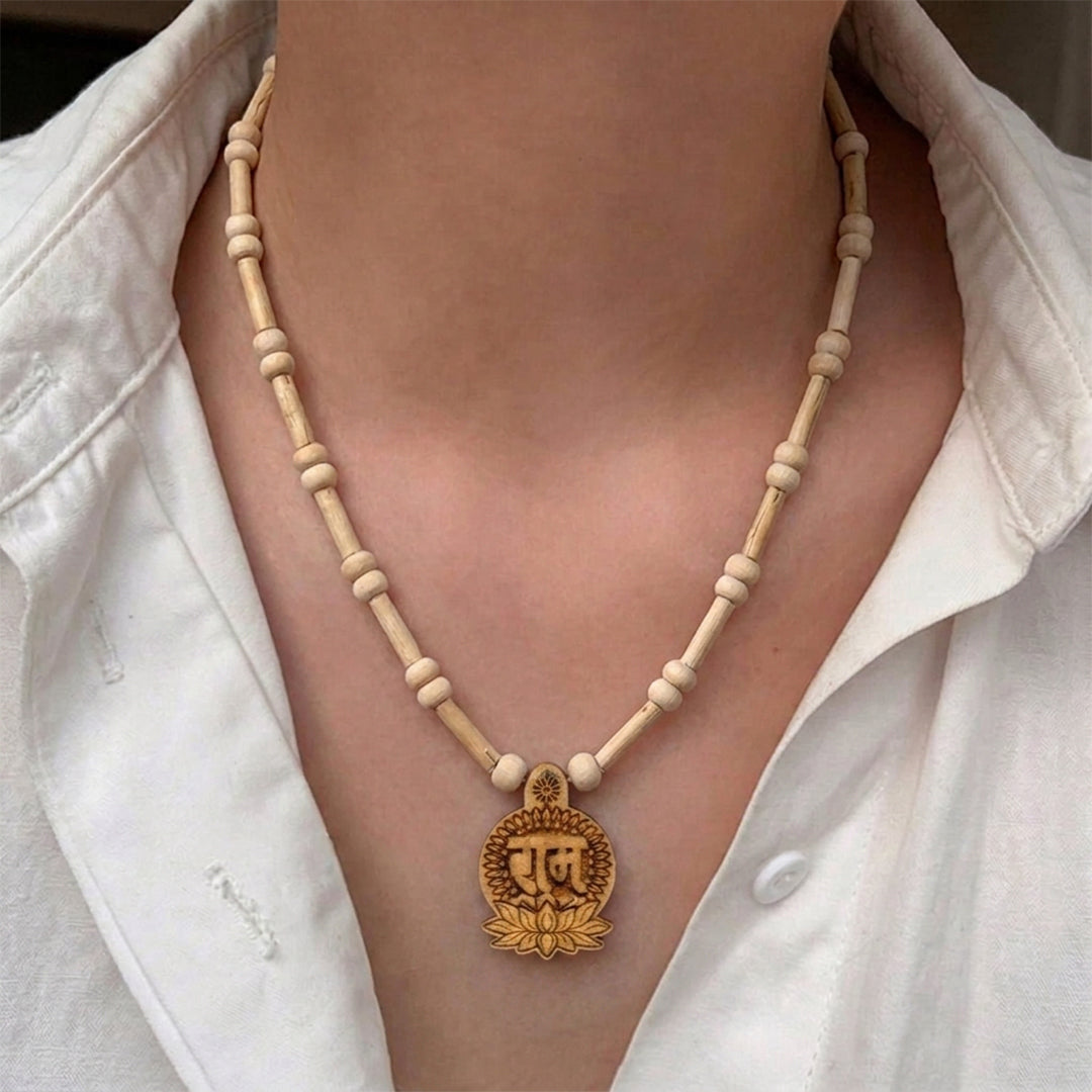 Natural Tulsi Ram Locket Kanthi Mala (Lab Certified)