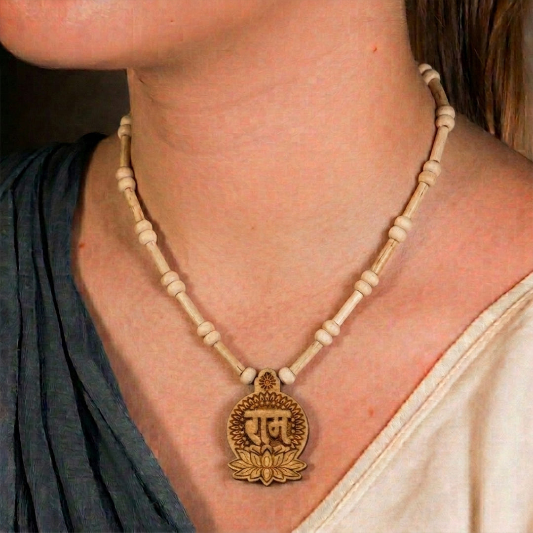 Natural Tulsi Ram Locket Kanthi Mala (Lab Certified)