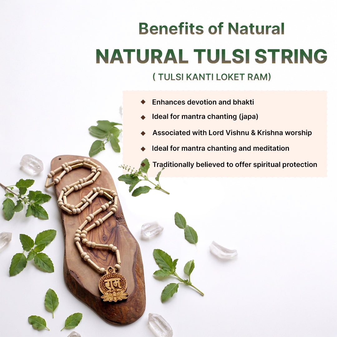Natural Tulsi Ram Locket Kanthi Mala (Lab Certified)