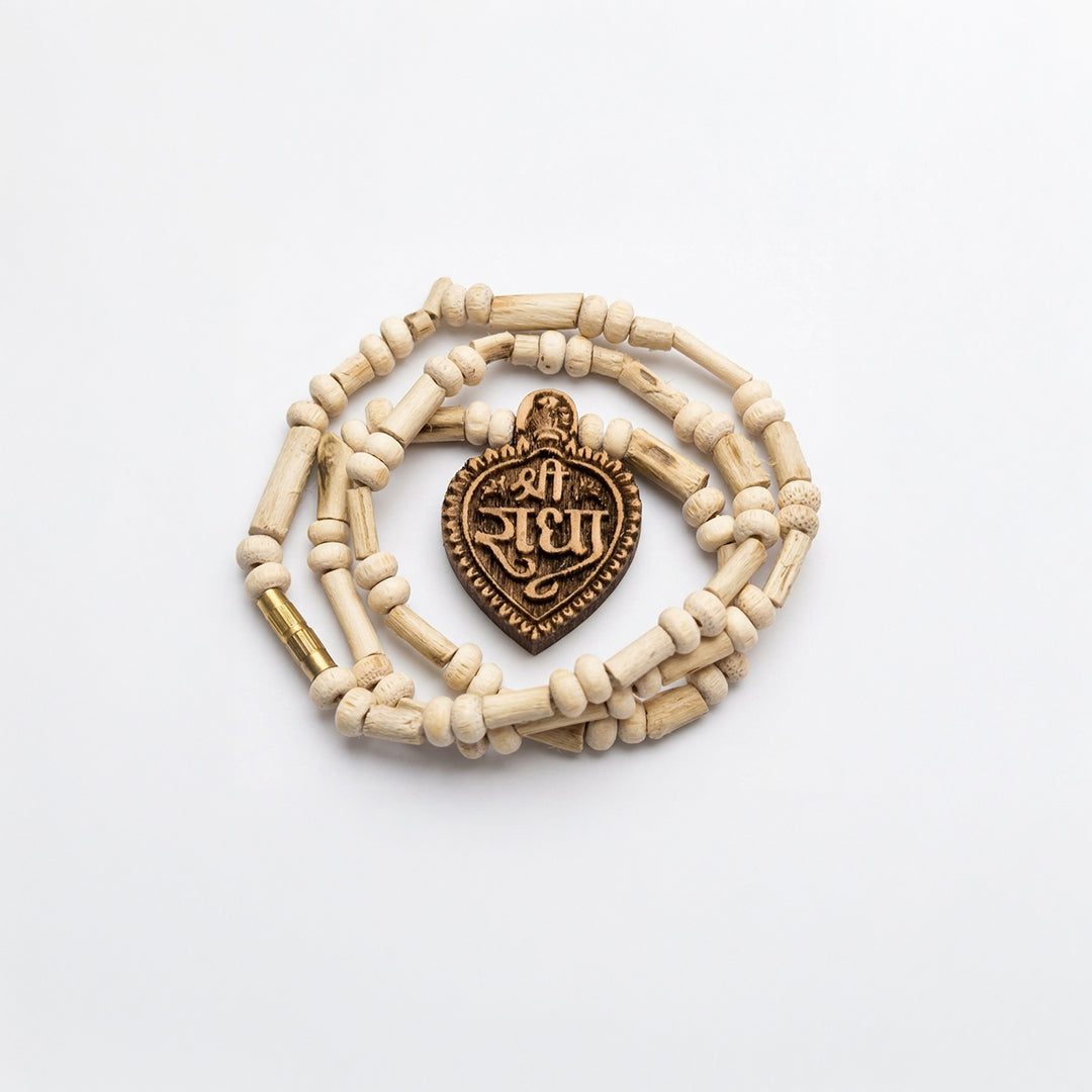 Natural Tulsi Radha Locket Kanthi Mala (Lab Certified)