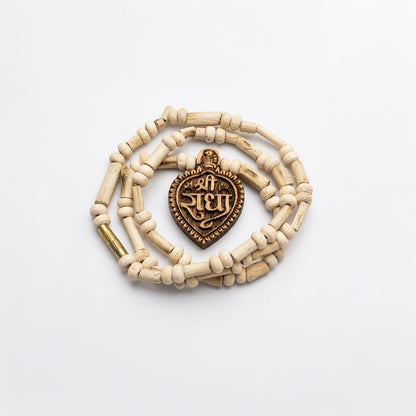 Natural Tulsi Radha Locket Kanthi Mala (Lab Certified)