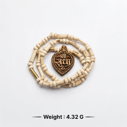 Natural Tulsi Radha Locket Kanthi Mala (Lab Certified)