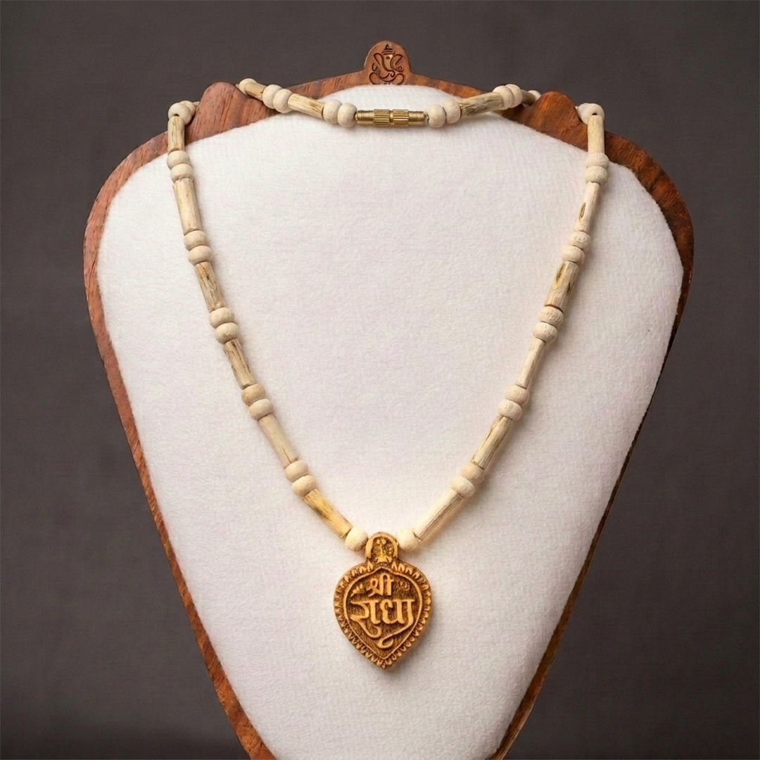 Natural Tulsi Radha Locket Kanthi Mala (Lab Certified)