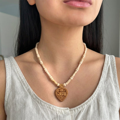 Natural Tulsi Radha Locket Kanthi Mala (Lab Certified)