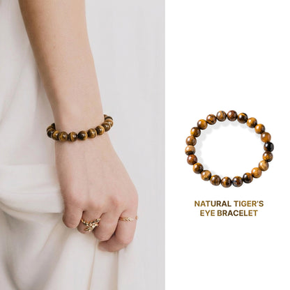 Zodiac Leo Natural Tiger's Eye Bracelet