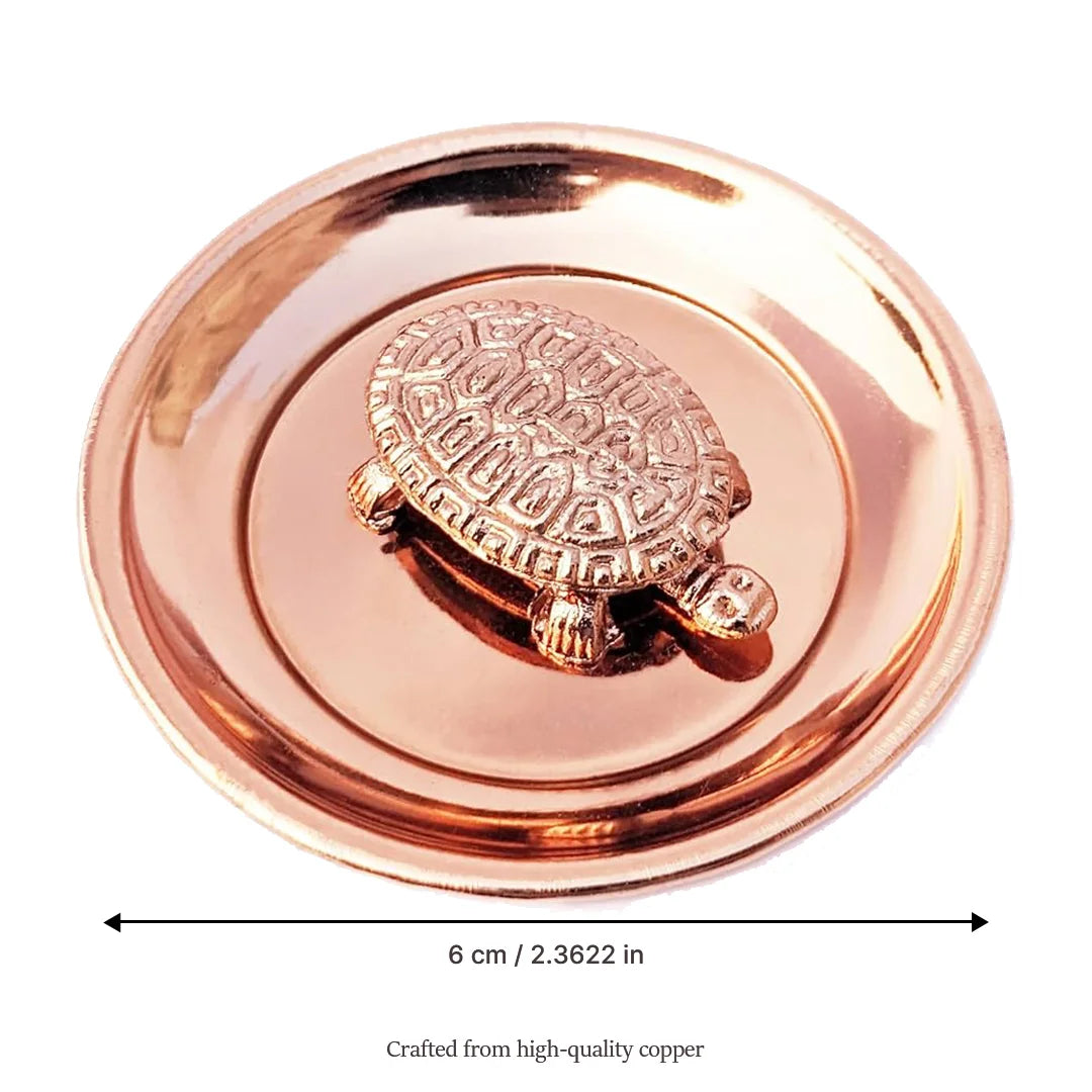 Feng Shui Vastu Turtle Tortoise Plate Set: Wealth, Health, & Success