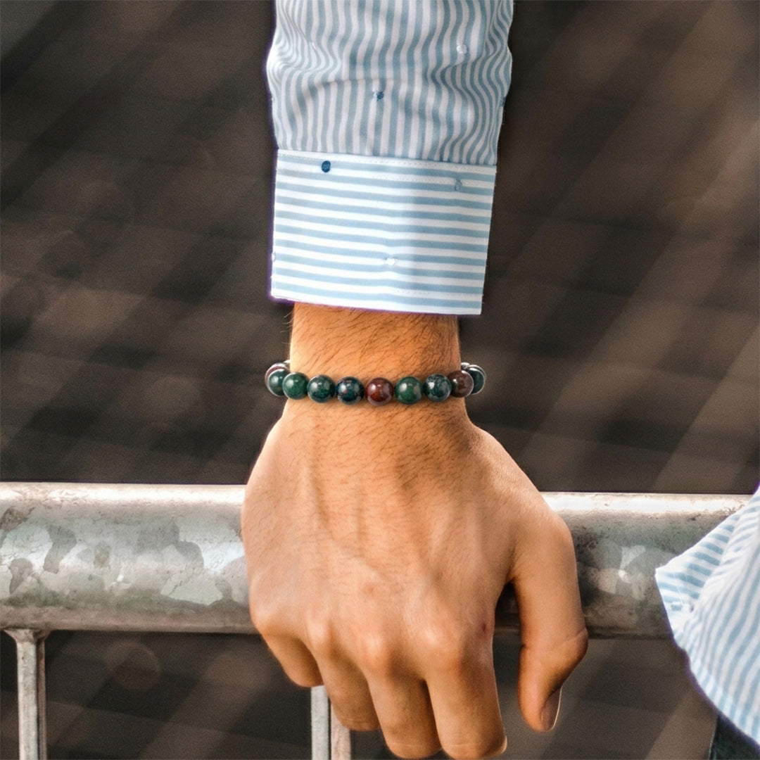 Zodiac Aries Natural Bloodstone Bracelet