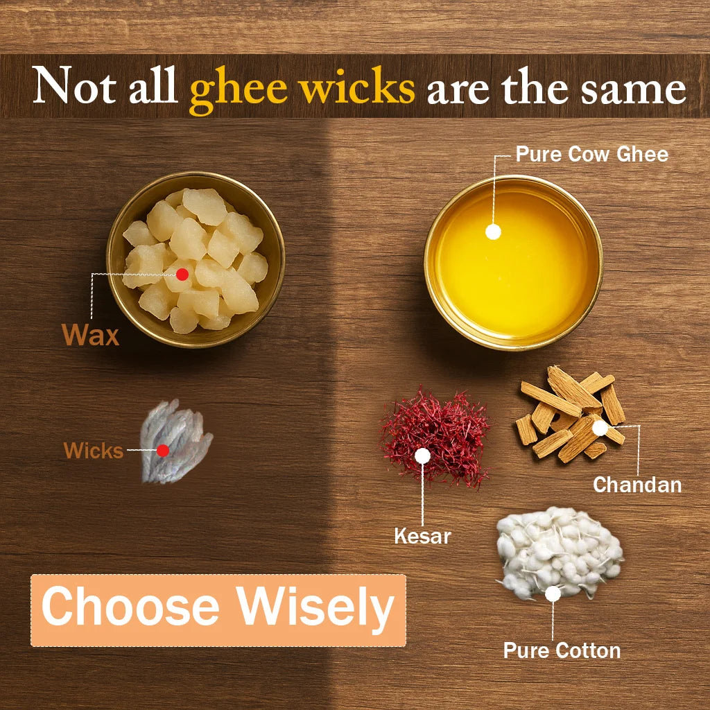 Pure Ghee Diya Batti: Premium Ghee Batti for Home Mandir