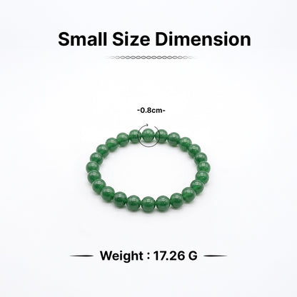 Zodiac Virgo Natural Green Agate Bracelet