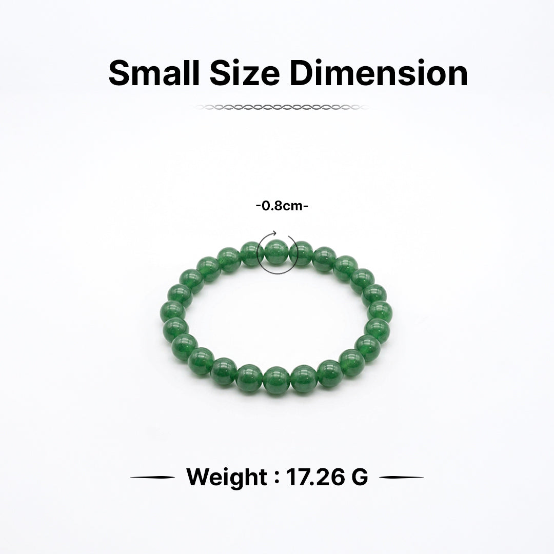 Natural Green Agate Bracelet for Success, Balance & New Growth (Lab Certified)