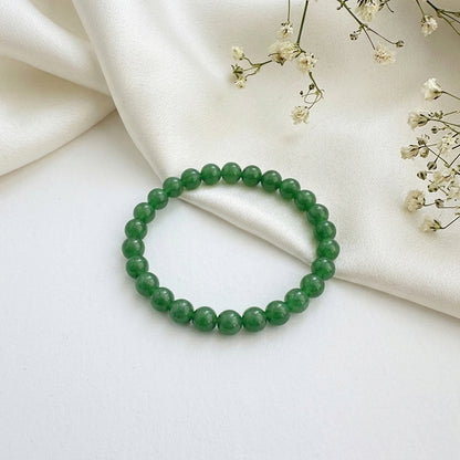 Zodiac Virgo Natural Green Agate Bracelet