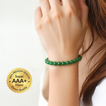 Zodiac Virgo Natural Green Agate Bracelet