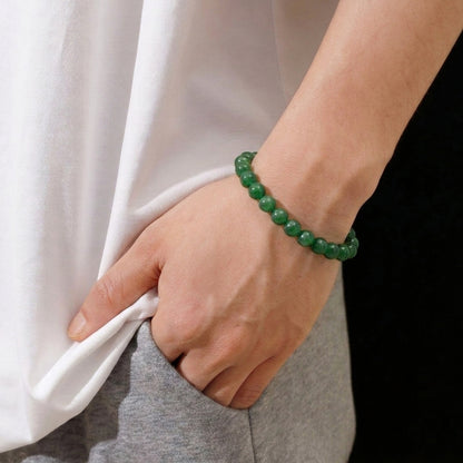 Zodiac Virgo Natural Green Agate Bracelet