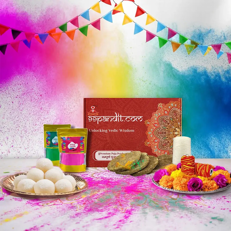 Complete Holi Puja Samagri Kit with Pure and Sacred Items