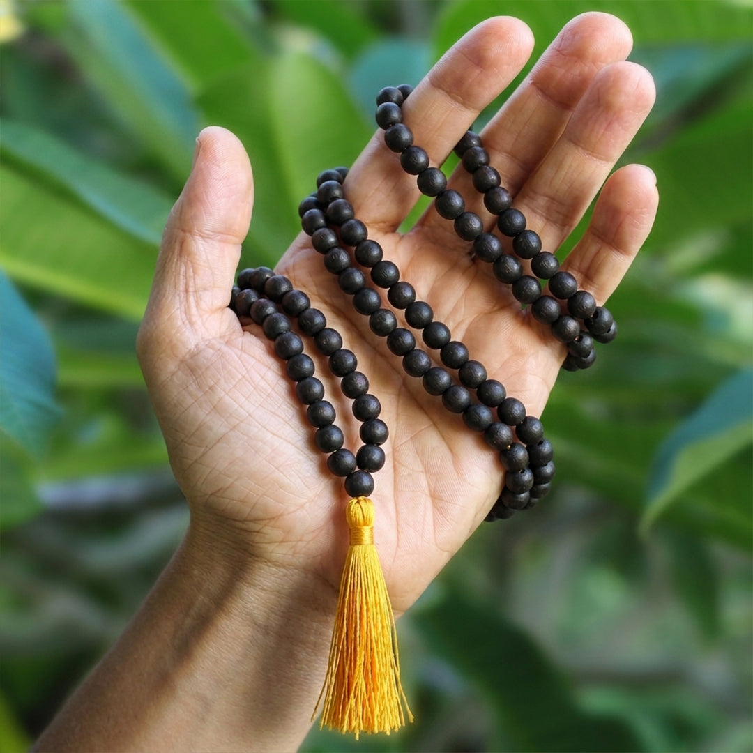 Natural Karungali String Mala 6mm (Lab Certified)