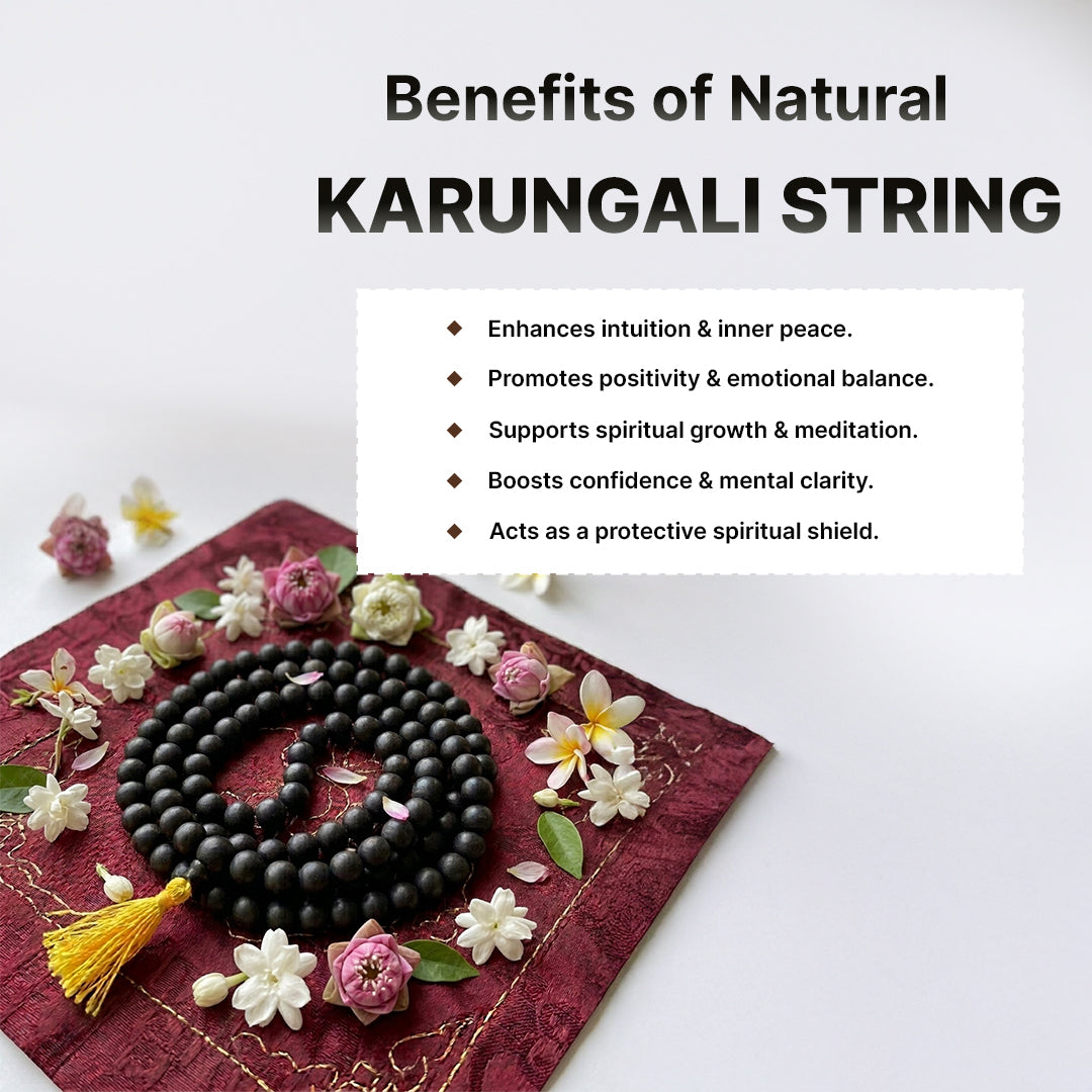 Natural Karungali String Mala7 mm (Lab Certified)