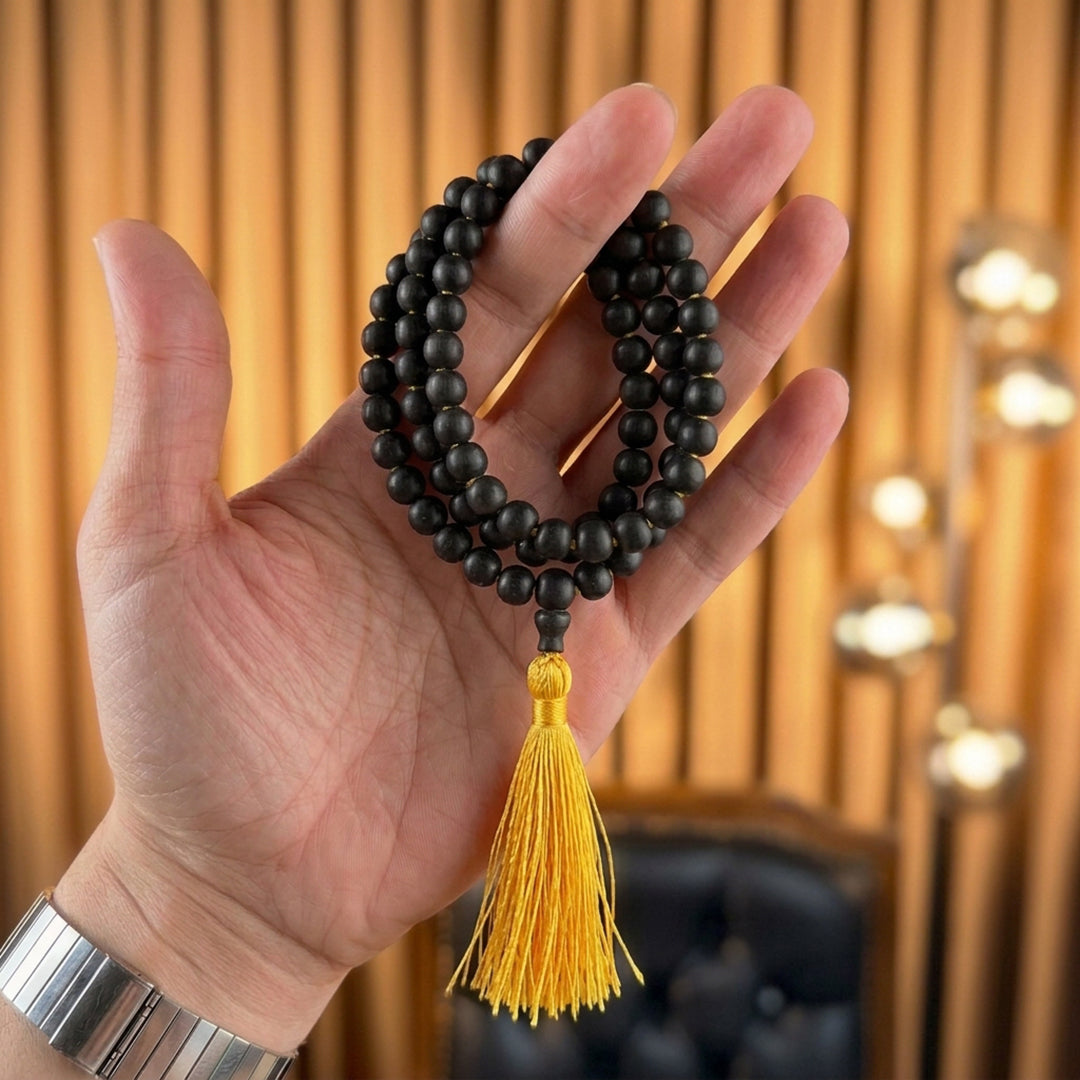 Natural Karungali String Mala 8 mm (Lab Certified)