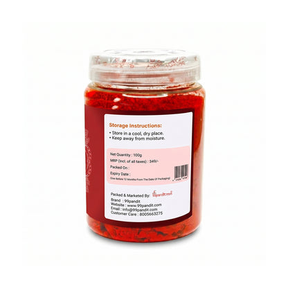 99Pandit Organic Kumkum Powder 100g for Daily Puja