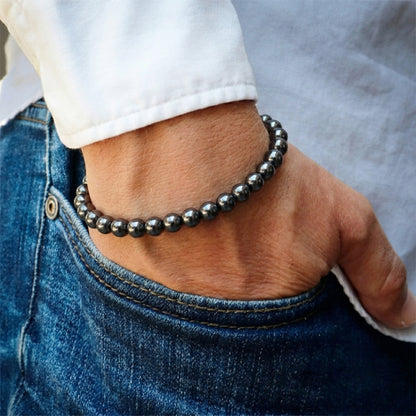 Natural Magnetite Bracelet for Luck, Strength & Success (Lab Certified)