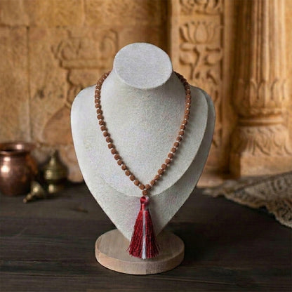 Natural Rudraksha String Mala 5 Face 5 mm (Lab Certified)