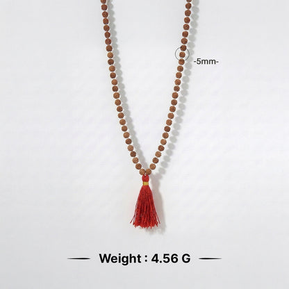 Natural Rudraksha String Mala 5 Face 5 mm (Lab Certified)