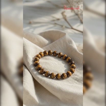 Zodiac Leo Natural Tiger's Eye Bracelet