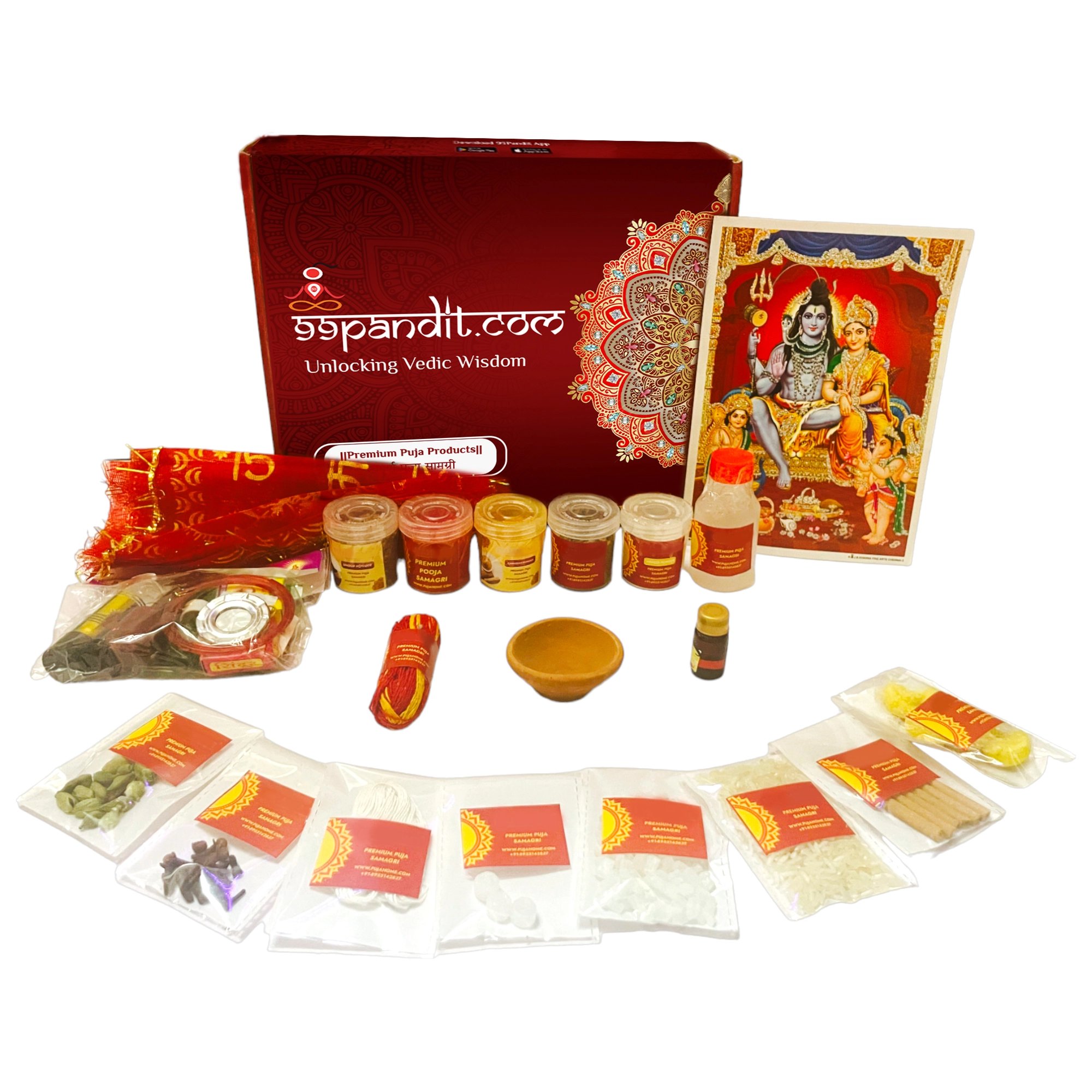 Solah Somvar Udyapan Puja Samagri Kit: All Required Puja Items