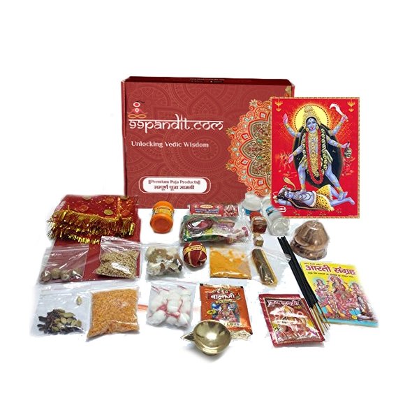 Sacred Kali Puja Samagri Kit for Energy, Protection, and Success