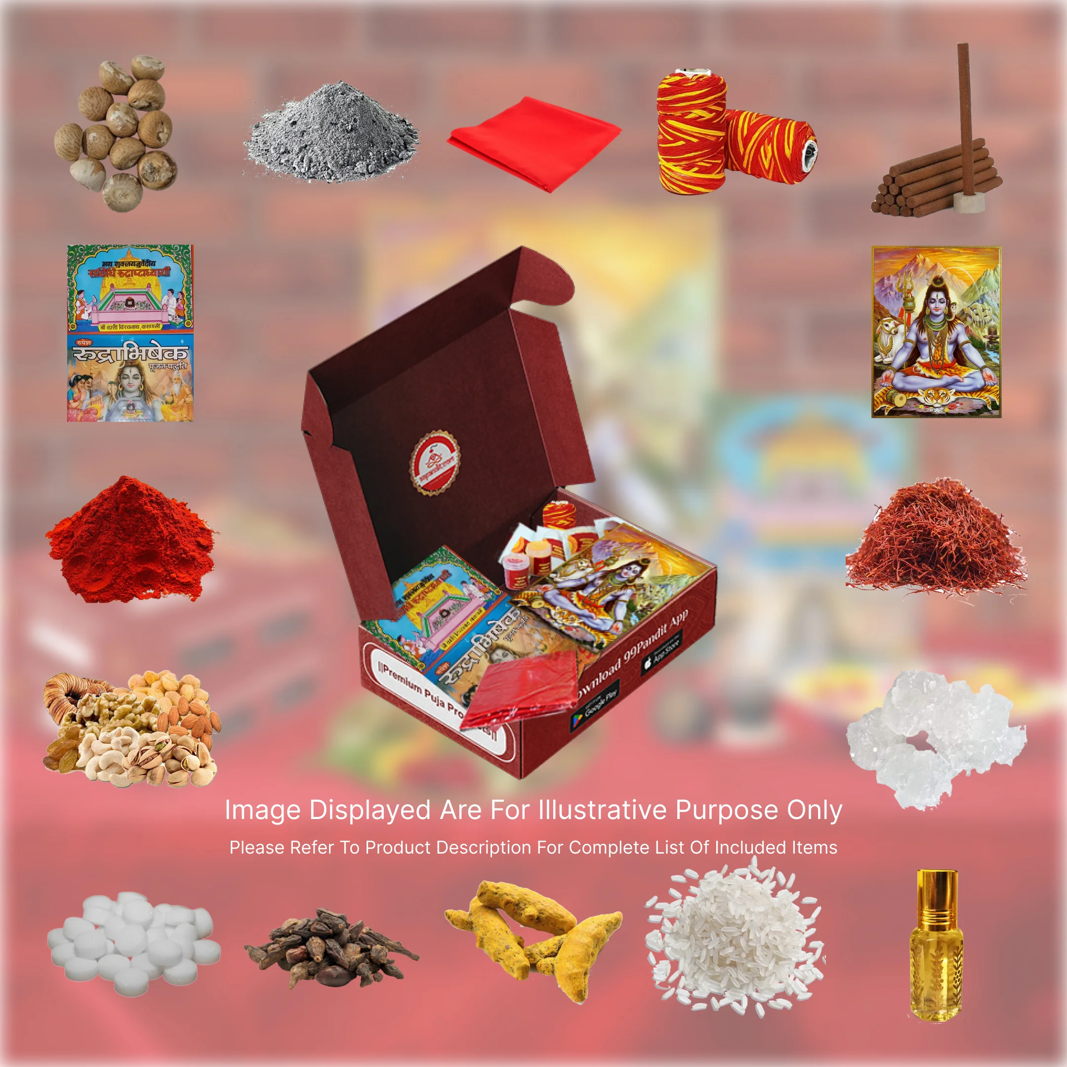 Rudrabhishek (Shiv Puja) Puja Samagri Kit for Divine Blessings